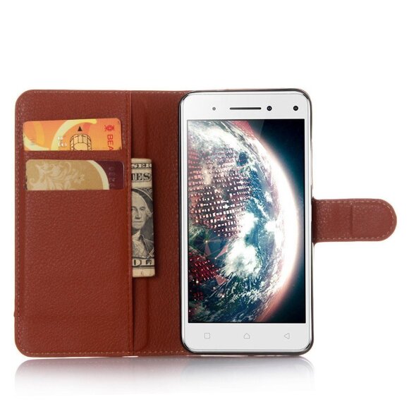 Чехол с визитницей для Lenovo Vibe S1 (коричневый) Чехол с визитницей для Lenovo Vibe S1 (коричневый)