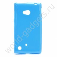 Пластиковый TPU чехол для Nokia Lumia 720 (голубой) Пластиковый TPU чехол для Nokia Lumia 720 (голубой)