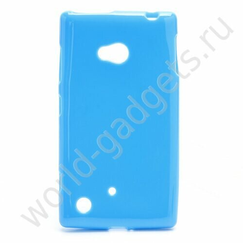 Пластиковый TPU чехол для Nokia Lumia 720 (голубой)