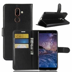Чехол с визитницей для Nokia 7 Plus (черный)