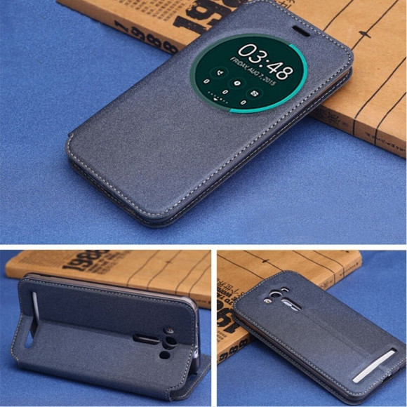 Чехол с окном для ASUS Zenfone 3 Deluxe ZS570KL (черный)