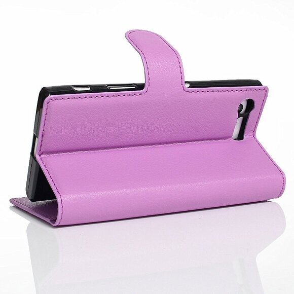 Чехол с визитницей для Sony Xperia X Compact (фиолетовый) Чехол с визитницей для Sony Xperia X Compact (фиолетовый)