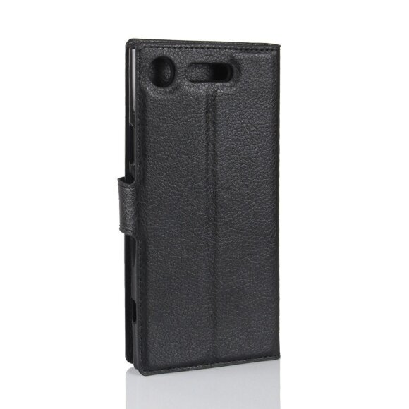 Чехол с визитницей для Sony Xperia XZ1 (черный) Чехол с визитницей для Sony Xperia XZ1 (черный)