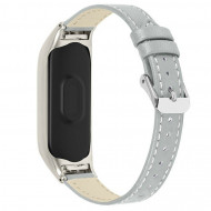 Кожаный ремешок для Xiaomi Smart Band 7 (серый) Кожаный ремешок для Xiaomi Smart Band 7 (серый)