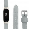 Кожаный ремешок для Xiaomi Smart Band 7 (серый)