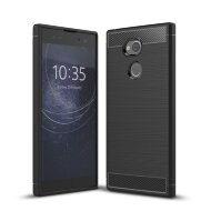 Чехол-накладка Carbon Fibre для Sony Xperia XA2 Ultra  (черный) Чехол-накладка Carbon Fibre для Sony Xperia XA2 Ultra  (черный)