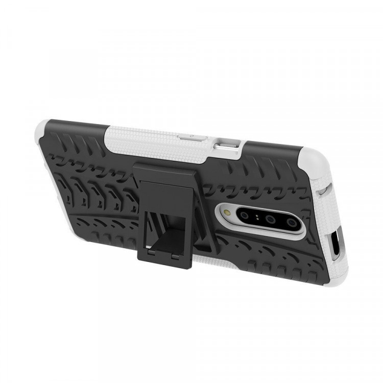 Чехол Hybrid Armor для OnePlus 7 Pro (черный + белый)