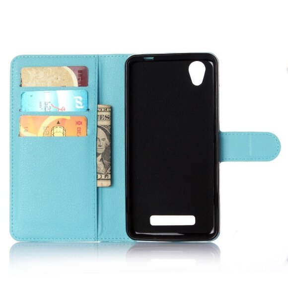 Чехол с визитницей для ZTE Blade X3 (голубой)