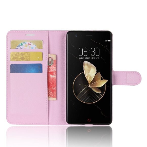 Чехол с визитницей для ZTE Nubia Z17 (розовый) Чехол с визитницей для ZTE Nubia Z17 (розовый)