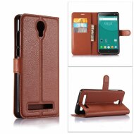 Чехол с визитницей для DOOGEE X7 Pro (коричневый) Чехол с визитницей для DOOGEE X7 Pro (коричневый)