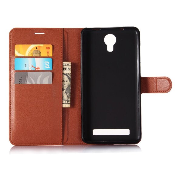 Чехол с визитницей для DOOGEE X7 Pro (коричневый) Чехол с визитницей для DOOGEE X7 Pro (коричневый)