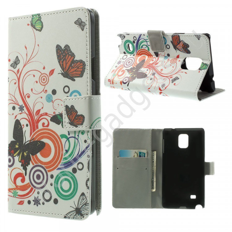 Чехол для Samsung Galaxy Note 4 (Бабочки)