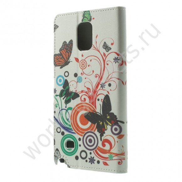 Чехол для Samsung Galaxy Note 4 (Бабочки)