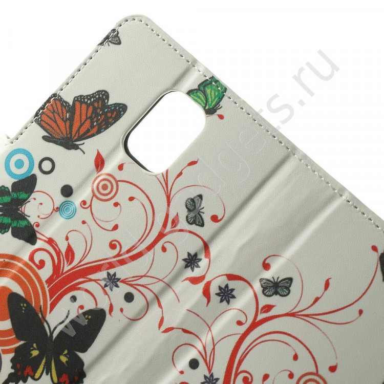 Чехол для Samsung Galaxy Note 4 (Бабочки)