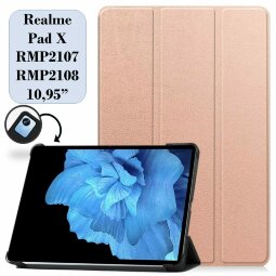 Планшетный чехол для Realme Pad X RMP2107, RMP2108 (розовое золото)