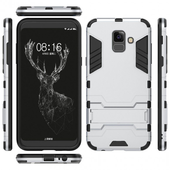 Чехол Duty Armor для Samsung Galaxy A6+ (Plus) (серебряный) Чехол Duty Armor для Samsung Galaxy A6+ (Plus) (серебряный)