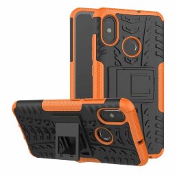 Чехол Hybrid Armor для Xiaomi Mi 8 (черный + оранжевый)