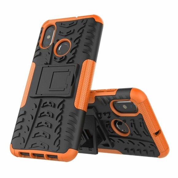 Чехол Hybrid Armor для Xiaomi Mi 8 (черный + оранжевый) Чехол Hybrid Armor для Xiaomi Mi 8 (черный + оранжевый)