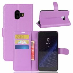 Чехол с визитницей для Samsung Galaxy C10 (фиолетовый)