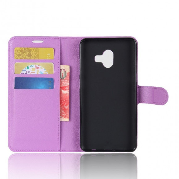 Чехол с визитницей для Samsung Galaxy C10 (фиолетовый)