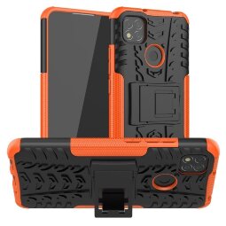 Чехол Hybrid Armor для Xiaomi Redmi 9C (черный + оранжевый)
