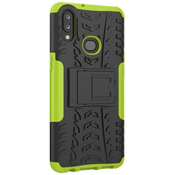 Чехол Hybrid Armor для Samsung Galaxy A10s (черный + зеленый)
