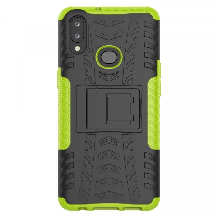 Чехол Hybrid Armor для Samsung Galaxy A10s (черный + зеленый)