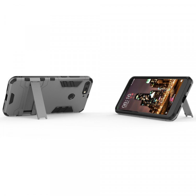 Чехол Duty Armor для Huawei Y6 Prime (2018) / Honor 7A / Honor 7C (AUM-L41) / Honor 7A Pro (AUM-L29) (серый)