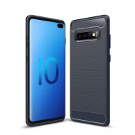 Чехол-накладка Carbon Fibre для Samsung Galaxy S10+ (Plus) (темно-синий) Чехол-накладка Carbon Fibre для Samsung Galaxy S10+ (Plus) (темно-синий)