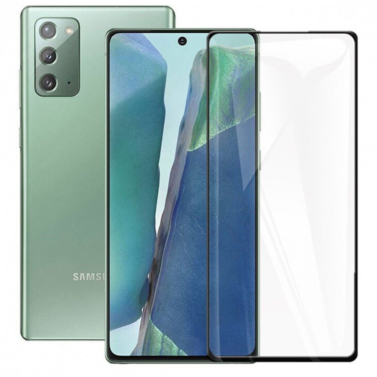 Защитное стекло 3D для Samsung Galaxy Note 20 (черная окантовка)