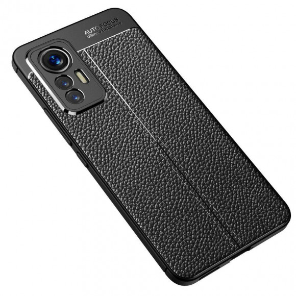 Чехол-накладка Litchi Grain для Xiaomi 12 Lite (черный) Чехол-накладка Litchi Grain для Xiaomi 12 Lite (черный)