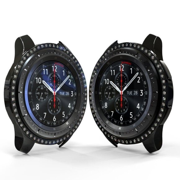 Декоративный бампер для Samsung Galaxy Watch 46мм (черный) Декоративный бампер для Samsung Galaxy Watch 46мм (черный)