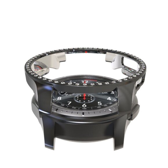 Декоративный бампер для Samsung Galaxy Watch 46мм (черный) Декоративный бампер для Samsung Galaxy Watch 46мм (черный)