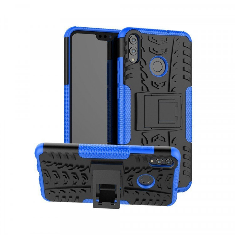 Чехол Hybrid Armor для Huawei Honor 8X (черный + голубой)