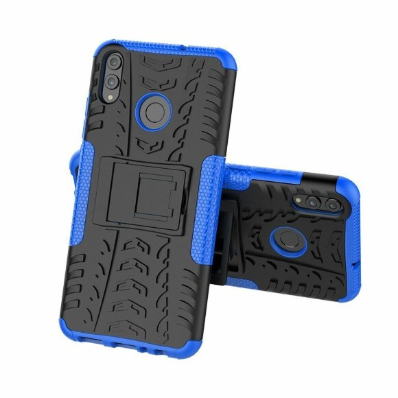 Чехол Hybrid Armor для Huawei Honor 8X (черный + голубой)