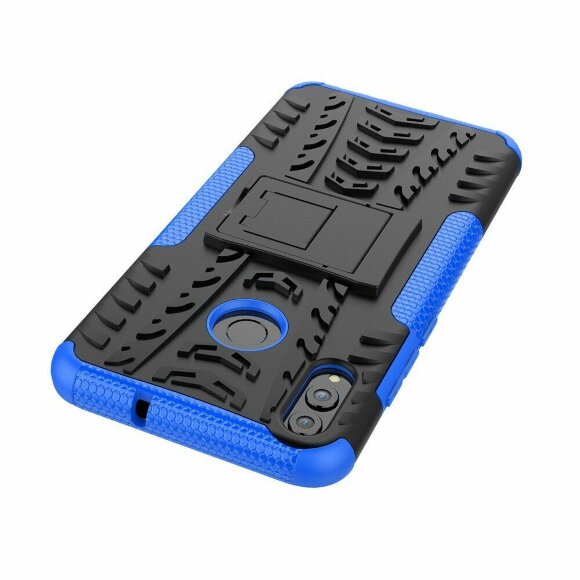 Чехол Hybrid Armor для Huawei Honor 8X (черный + голубой)