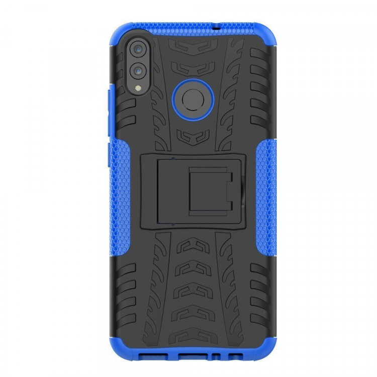 Чехол Hybrid Armor для Huawei Honor 8X (черный + голубой)
