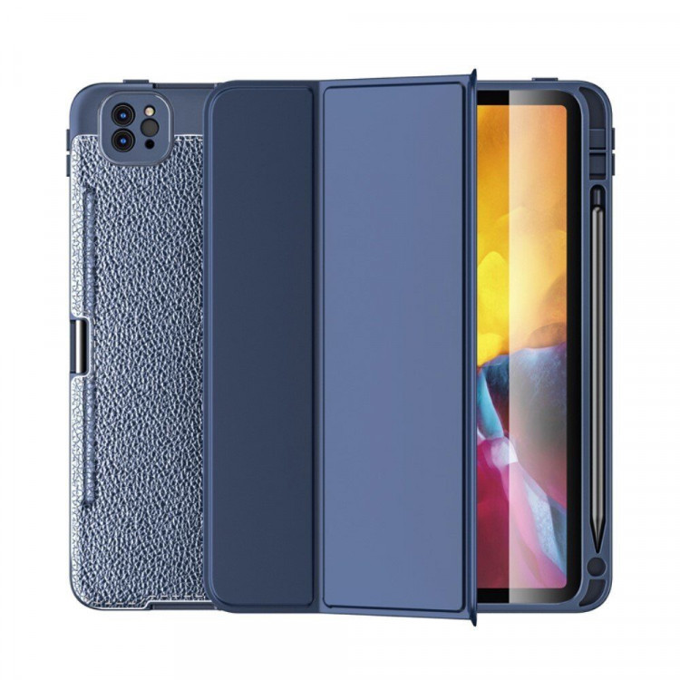 Чехол Drop-Resistant для Apple iPad Pro 12.9 (Серия - 2020 года) (темно-синий)