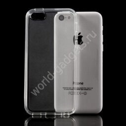 Мягкий пластиковый чехол для iPhone 5C (прозрачный)