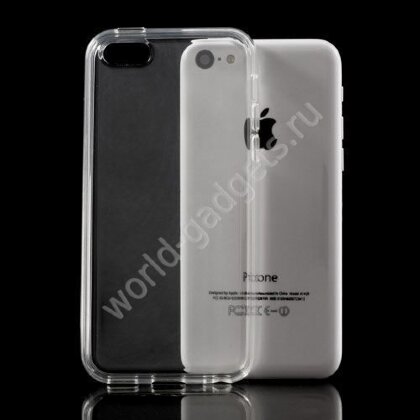 Мягкий пластиковый чехол для iPhone 5C (прозрачный)