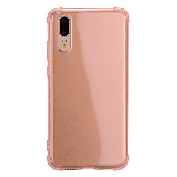 Силиконовый чехол с усиленными бортиками для Huawei P20 (розовый) Силиконовый чехол с усиленными бортиками для Huawei P20 (розовый)