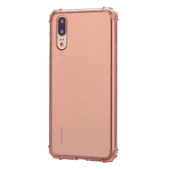 Силиконовый чехол с усиленными бортиками для Huawei P20 (розовый) Силиконовый чехол с усиленными бортиками для Huawei P20 (розовый)