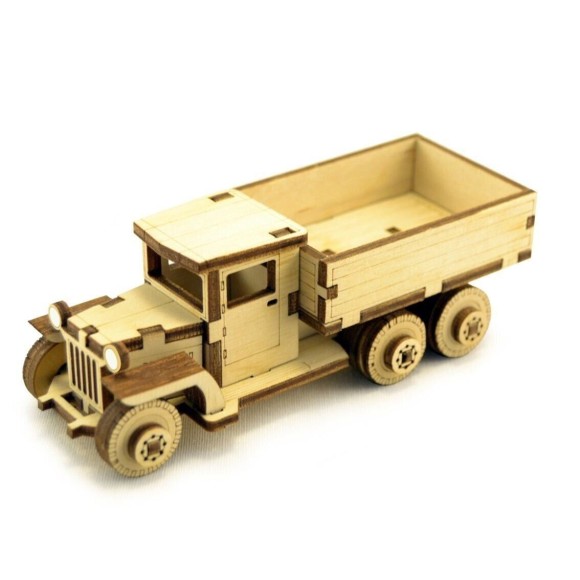 Конструктор 3D деревянный подвижный Lemmo Советский грузовик ЗИС-5В