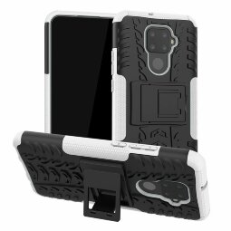 Чехол Hybrid Armor для Huawei Nova 5i Pro / Mate 30 Lite (черный + белый)