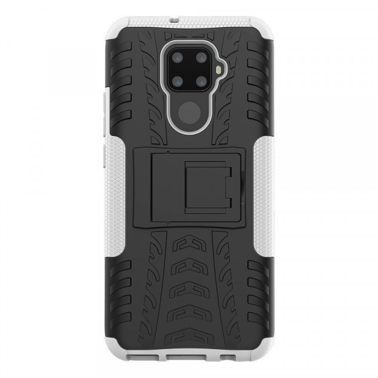 Чехол Hybrid Armor для Huawei Nova 5i Pro / Mate 30 Lite (черный + белый)