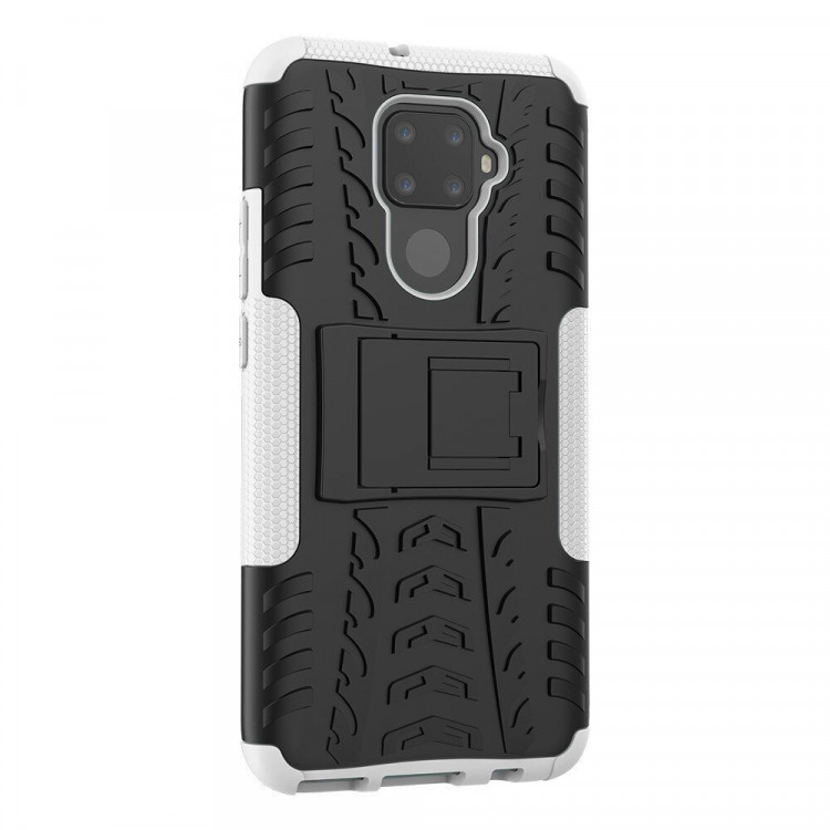Чехол Hybrid Armor для Huawei Nova 5i Pro / Mate 30 Lite (черный + белый)