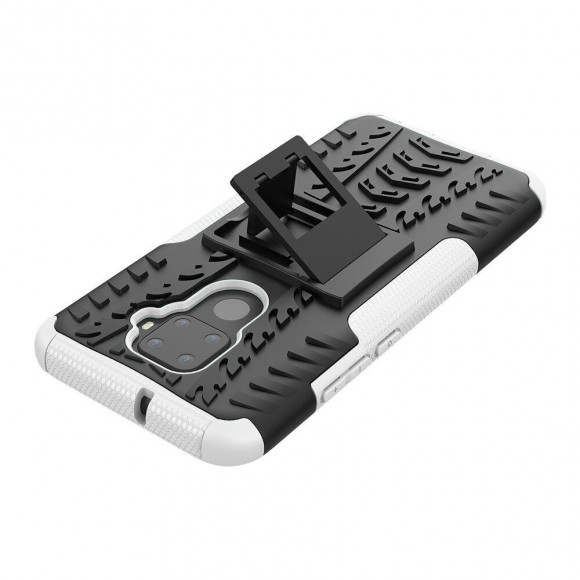 Чехол Hybrid Armor для Huawei Nova 5i Pro / Mate 30 Lite (черный + белый)