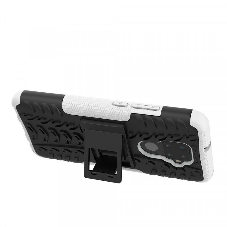 Чехол Hybrid Armor для Huawei Nova 5i Pro / Mate 30 Lite (черный + белый)