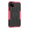 Чехол Hybrid Armor для iPhone 11 Pro Max (черный + розовый)