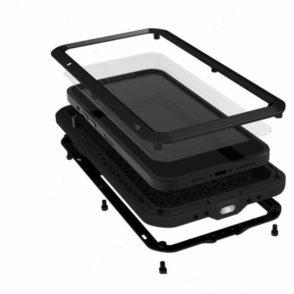 Гибридный чехол LOVE MEI для iPhone 13 Pro Max (черный) Гибридный чехол LOVE MEI для iPhone 13 Pro Max (черный)